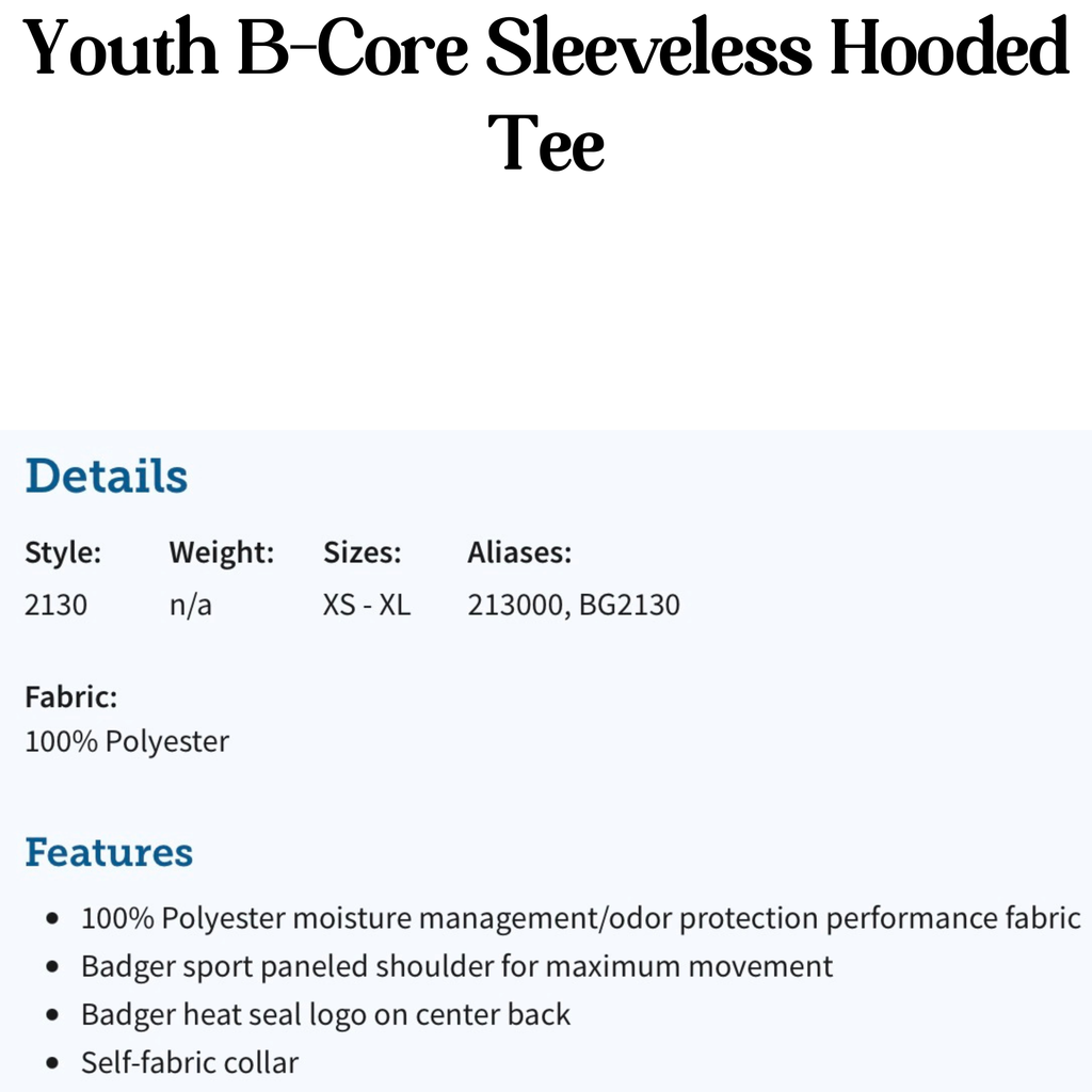 Youth B-Core Sleeveless Tee
