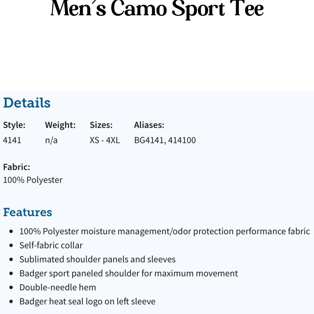 Men’s Camo Tee