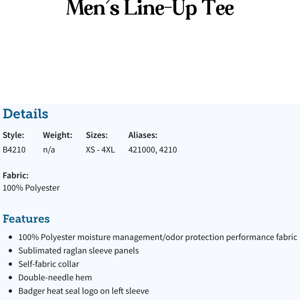 Men’s Line Up Tee