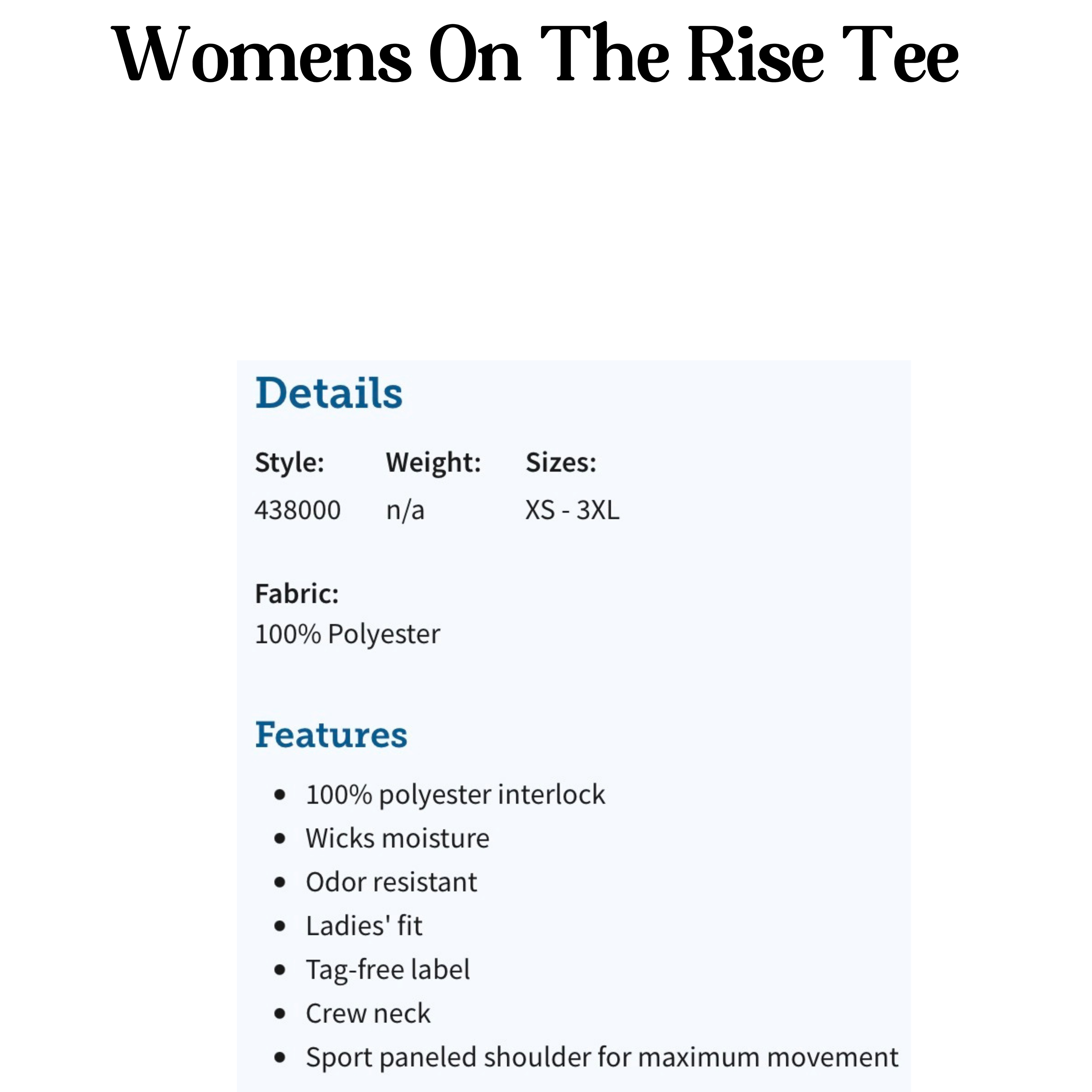 Women’s On The Rise Tee