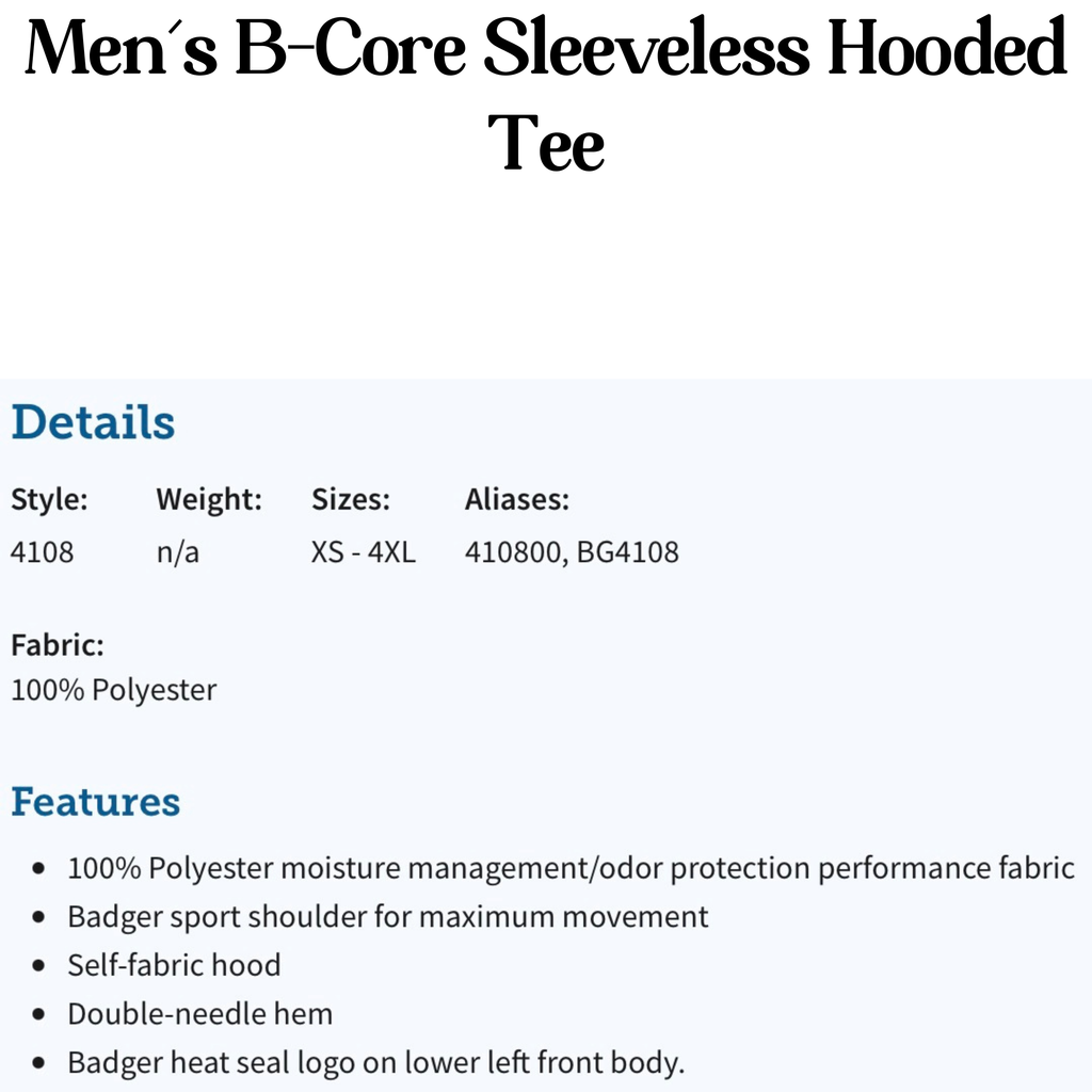 Men’s B-Core Sleeveless Hooded Tee