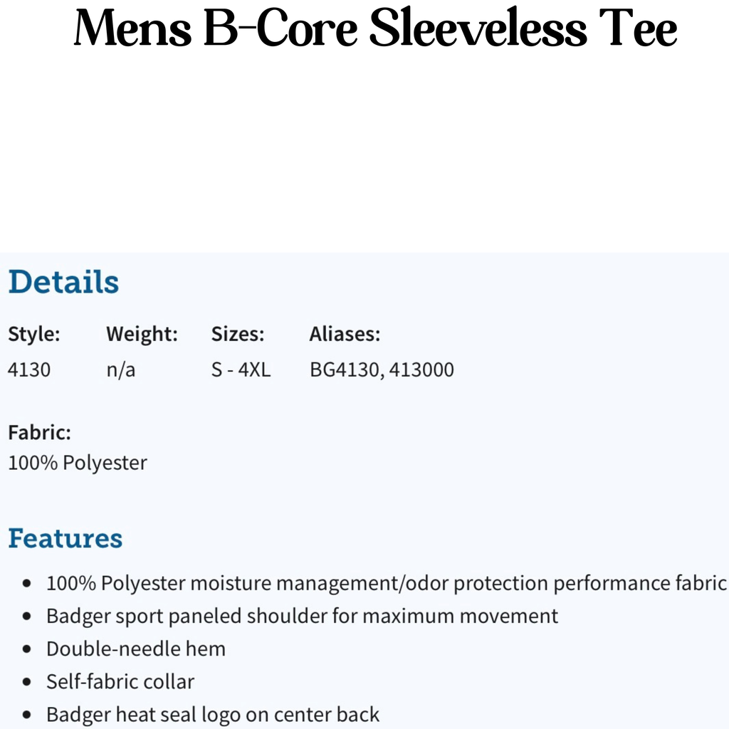 Men’s B-Core Sleeveless Tee