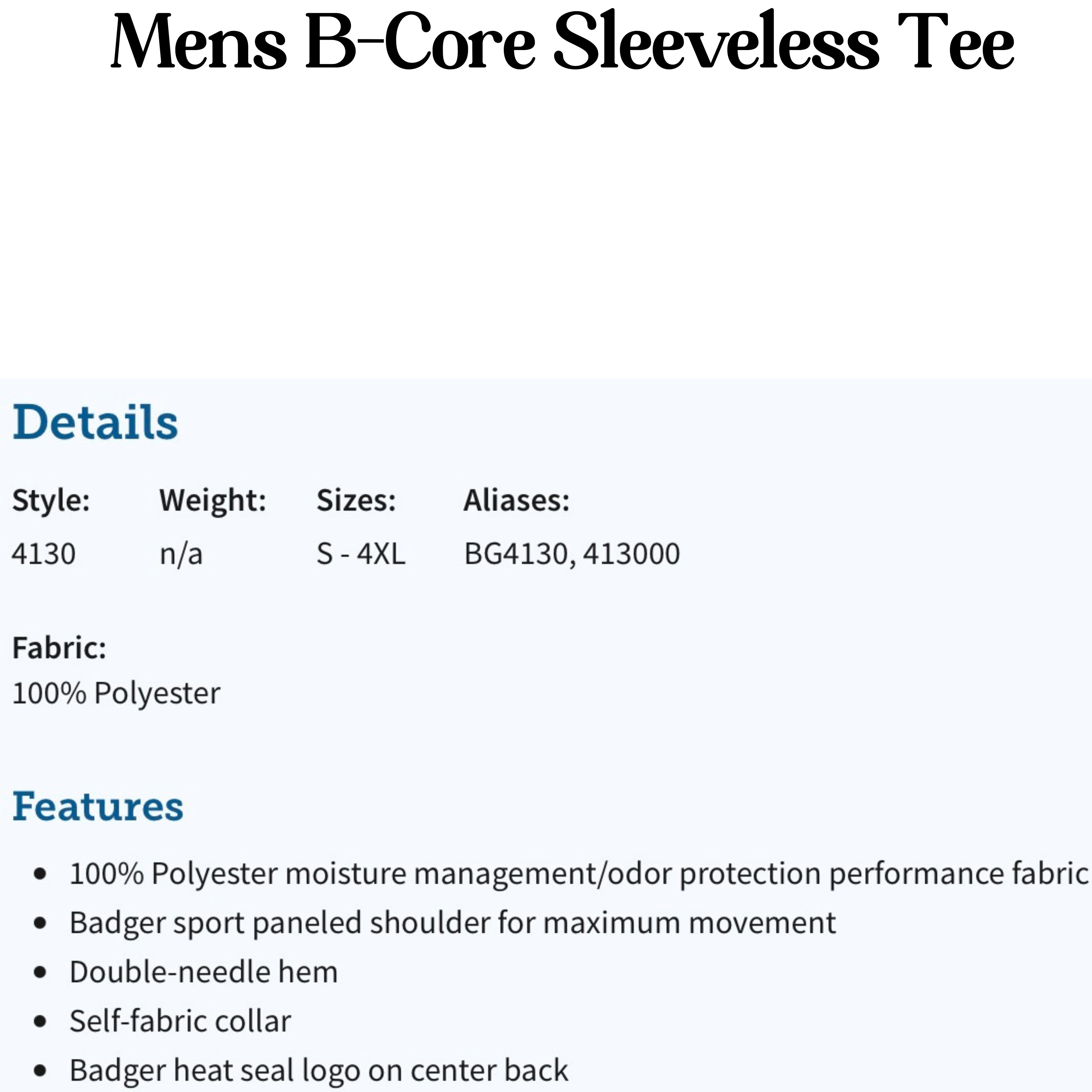 Men’s B-Core Sleeveless Tee