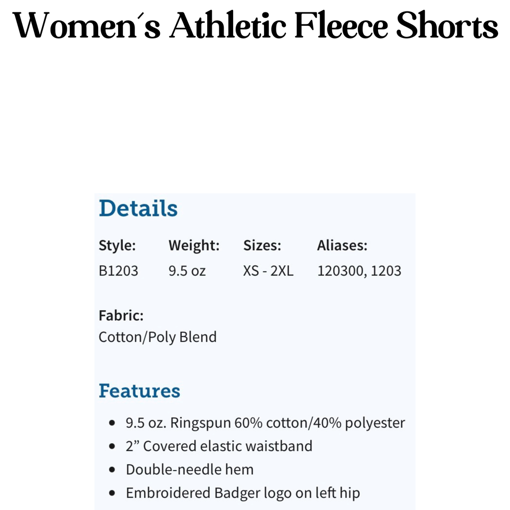 Women’s Athletic Fleece Shorts